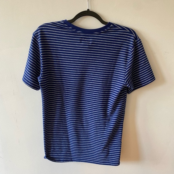 Stripe Short Sleeve T Shirt Blue Men’s Size Small - Picture 3 of 4